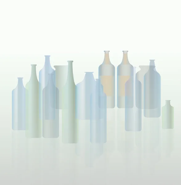 Vector bottles background — Stock Vector