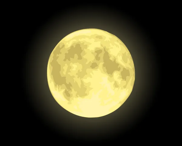 Yellow moon — Stock Vector