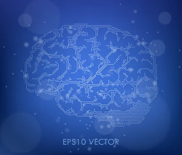 Chip-Gehirn — Stockvektor