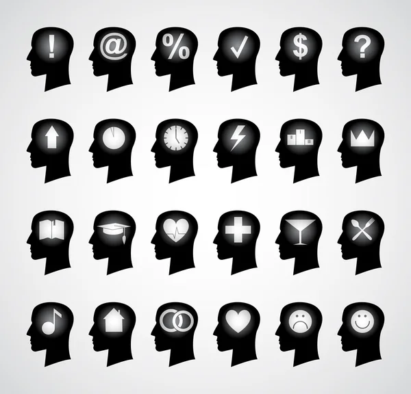 Heads with ideas — Stock Vector