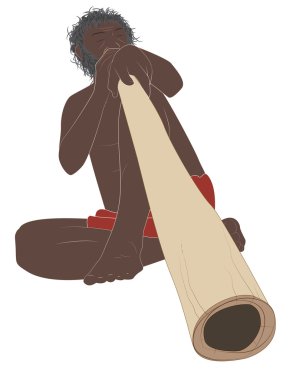 Didgeridoo musician. clipart