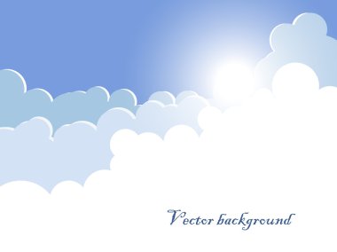 Sky and clouds clipart