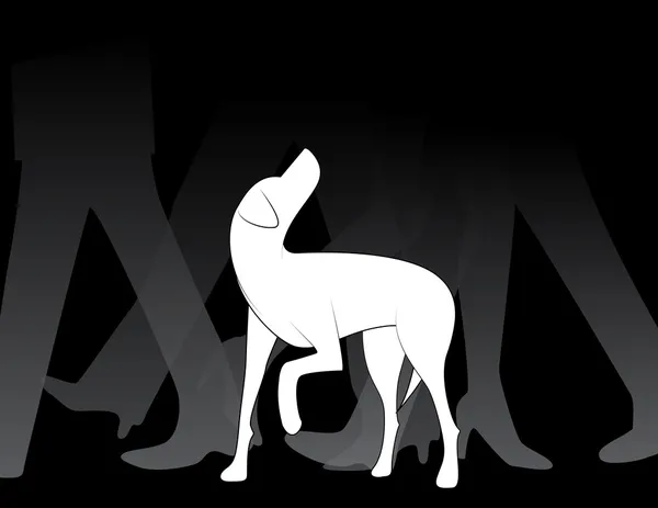 Illustration chien perdu — Image vectorielle