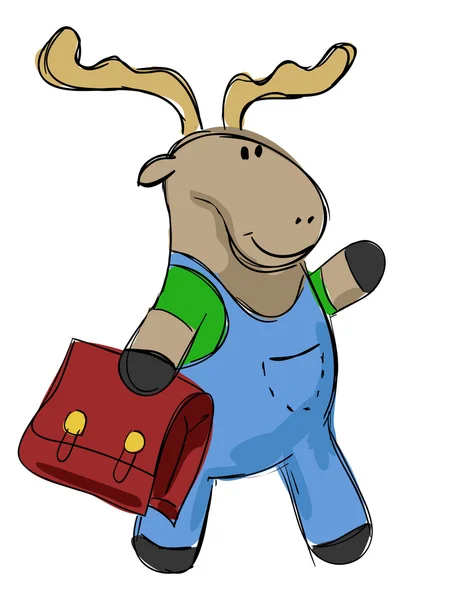 School elk — Stock Vector