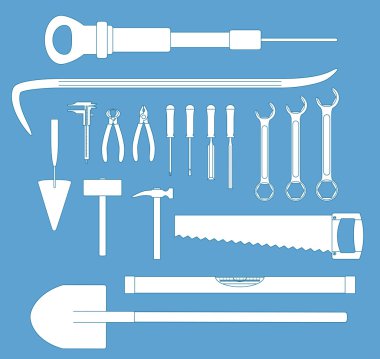 Tools set clipart