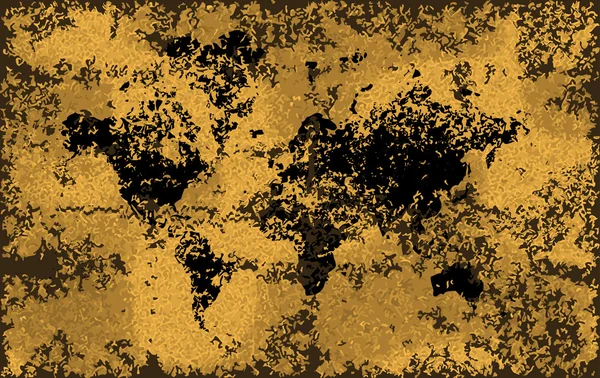 Carte vectorielle du vieux monde . — Image vectorielle