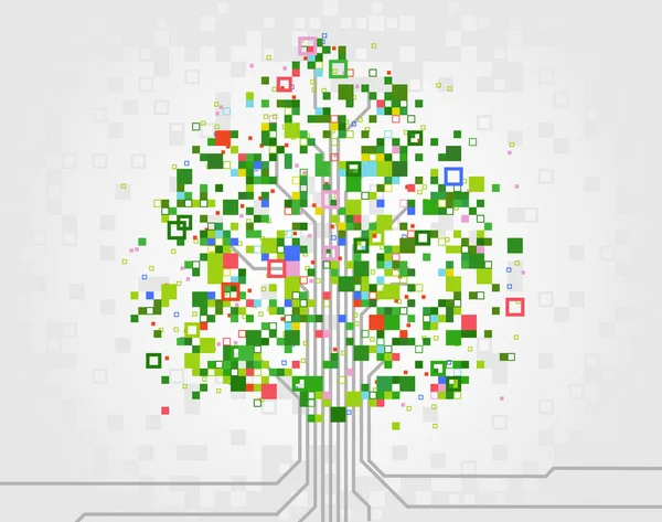 Teknolojik ilerlemenin ağaç. Telifsiz Stok Illüstrasyonlar