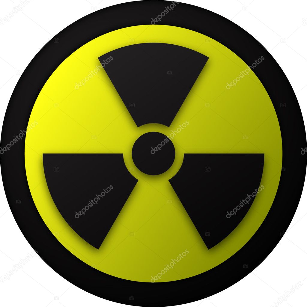 Nuclear warning symbol illustration