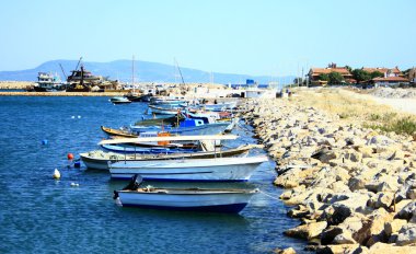 Karaburun town near izmir from Turkey clipart