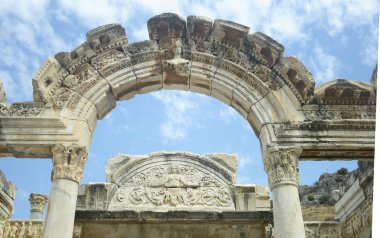 Hadrian Temple from Ephesus in Turkey clipart