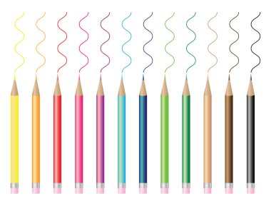 Clored pencils clipart