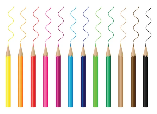 Clored pencils — Stock Vector