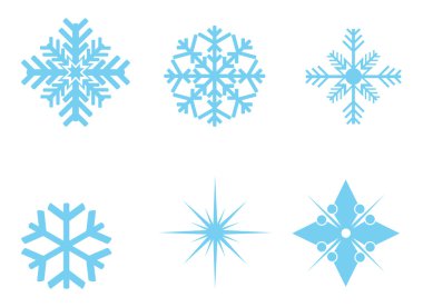 Snowflake icons clipart