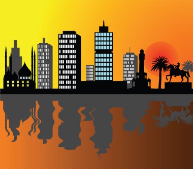 City silhouette clipart