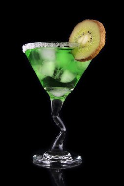 Green martini drink clipart