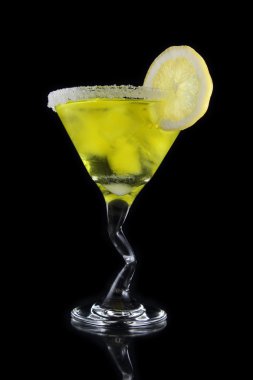 Yellow martini drink clipart