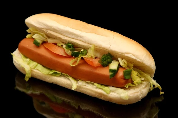 stock image Hot dog with vegetables