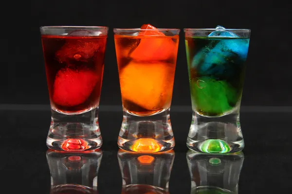 Red, orange and green shots — Stock Photo, Image