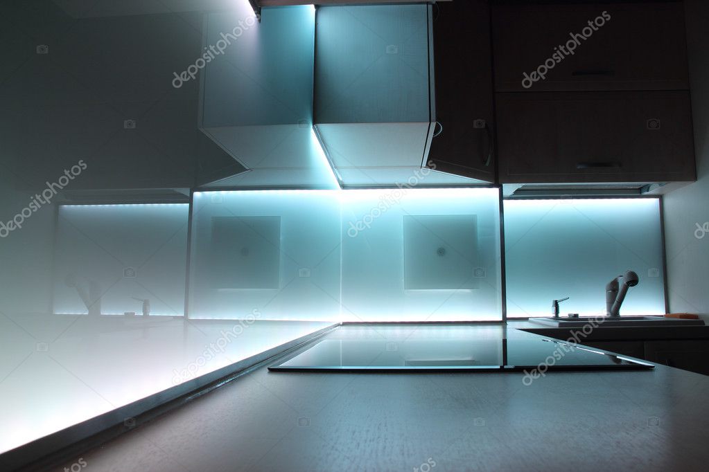 keuken met led verlichting — Stockfoto © PromesaStudio #9578094 keuken met led verlichting — Stockfoto © PromesaStudio #9578094