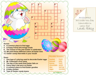 Easter Crossword Puzzle 1 clipart