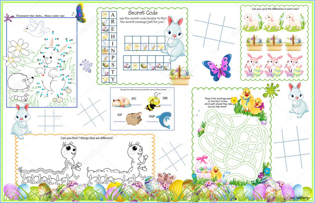Placemat Easter Printable Activity Sheet 5