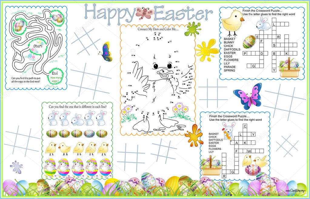 Placemat Easter Printable Activity Sheet 4