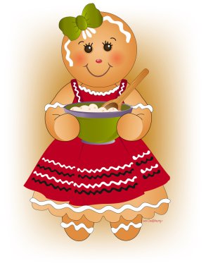 Gingerbread Cook 001 clipart