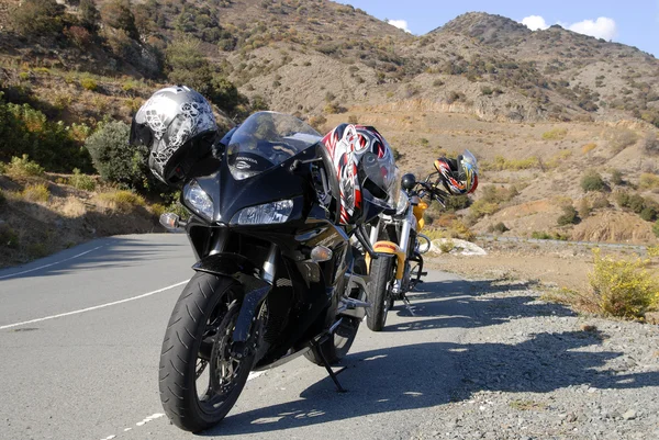 Motos en montagne Photo De Stock