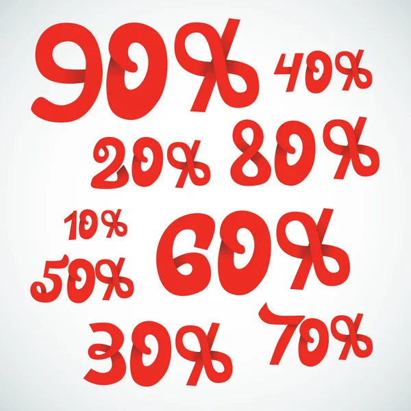 Porcentajes de descuento vectorial — Vector de stock