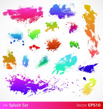 Colorful splashes clipart