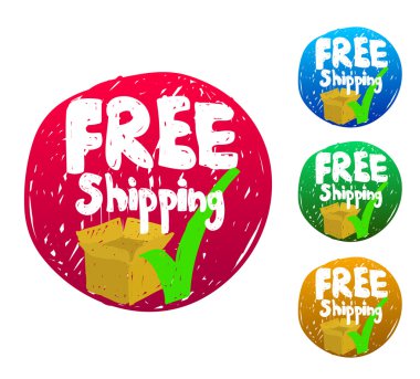 Free Shipping sketch icon clipart