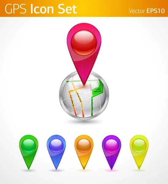 GPS vektor ikoner — Stock vektor