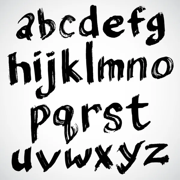 Splash mürekkep alfabesi — Stok Vektör