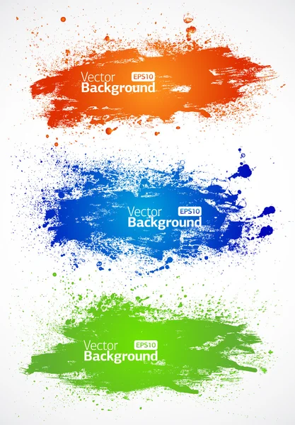 Vektorové barevné grunge nápisy. — Stockový vektor