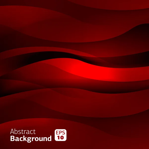 Abstract red wave background — Stock Vector