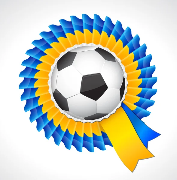 2012 Football Poland Ukraine badge symbol — Stock Vector