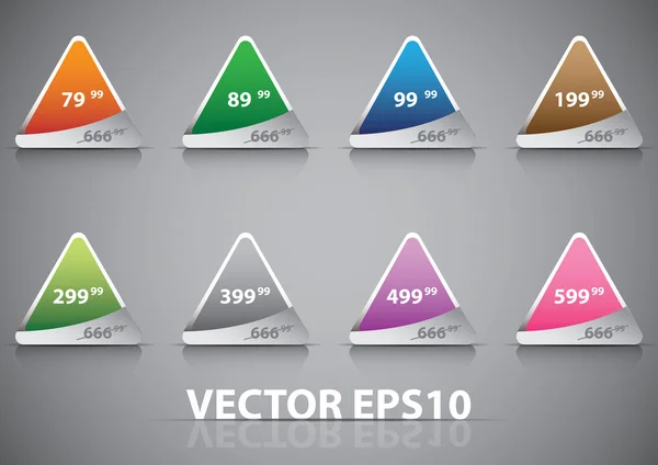 Цвет набора значков вектора — стоковый вектор