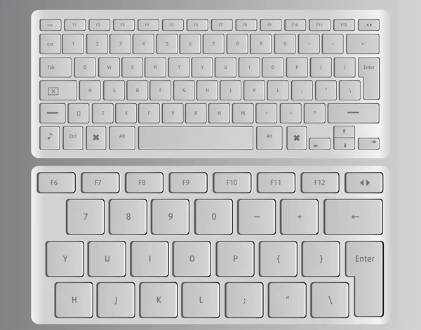 Vektör klavye beyaz — Stok Vektör