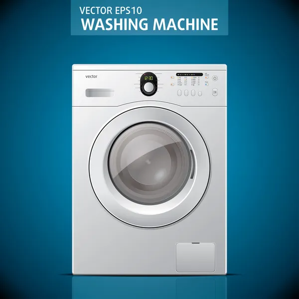 Máquina de lavar roupa fechada. Vetor — Vetor de Stock