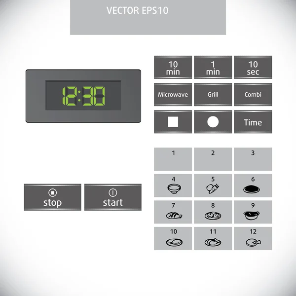 Electrodomésticos de cocina conjunto — Vector de stock