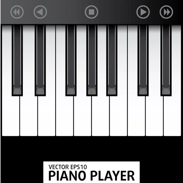 Vector de aplausos de piano simple — Archivo Imágenes Vectoriales