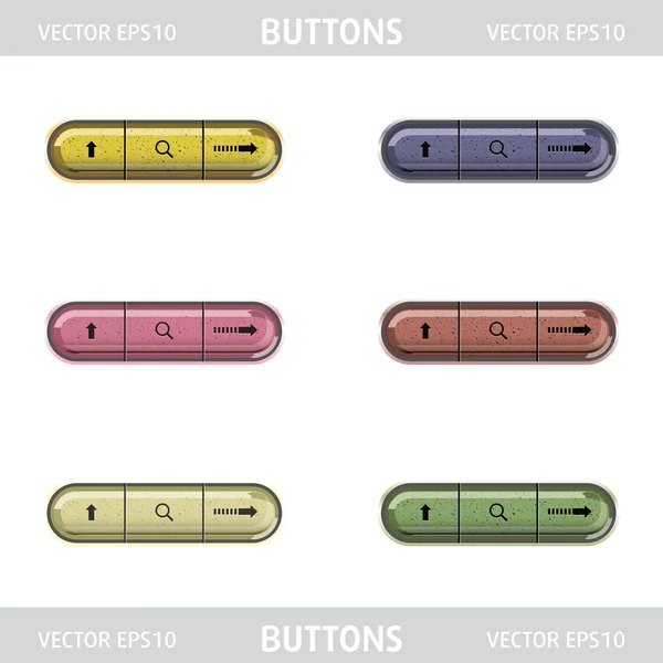 Set aqua buttons. — Stock Vector