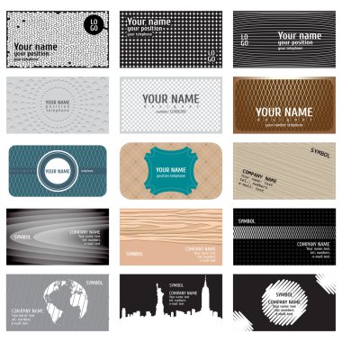 Vintage business cards collection. clipart