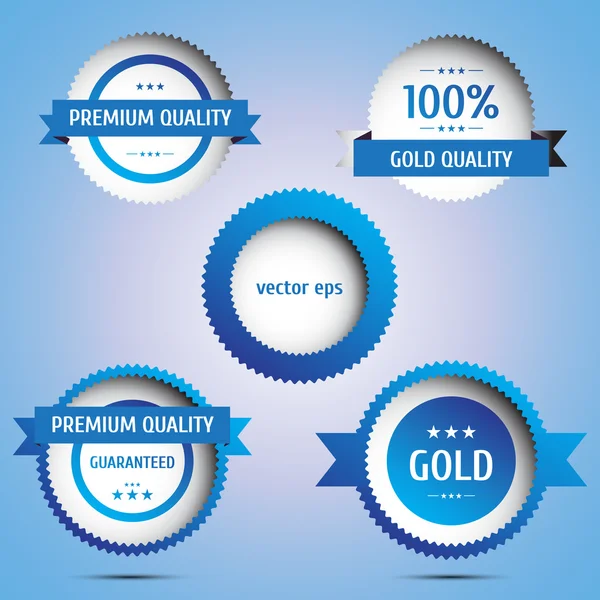 Collection d'étiquettes Premium Qualité et Garantie — Image vectorielle