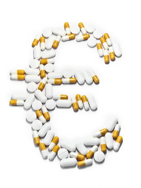 Píldoras euro — Foto de Stock