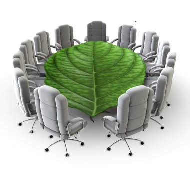 The green boardroom clipart
