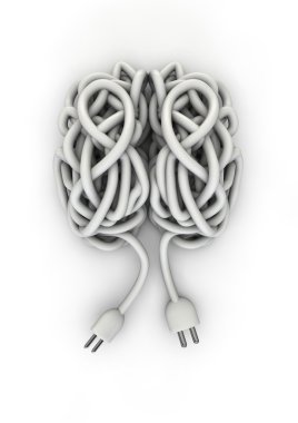 Wire brain clipart