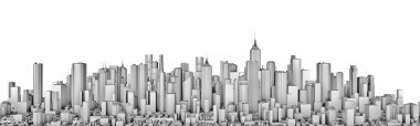 White city panorama clipart