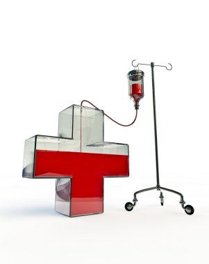 Intravenous cross clipart