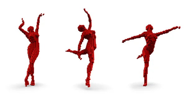 Танцоры пикселей — стоковое фото